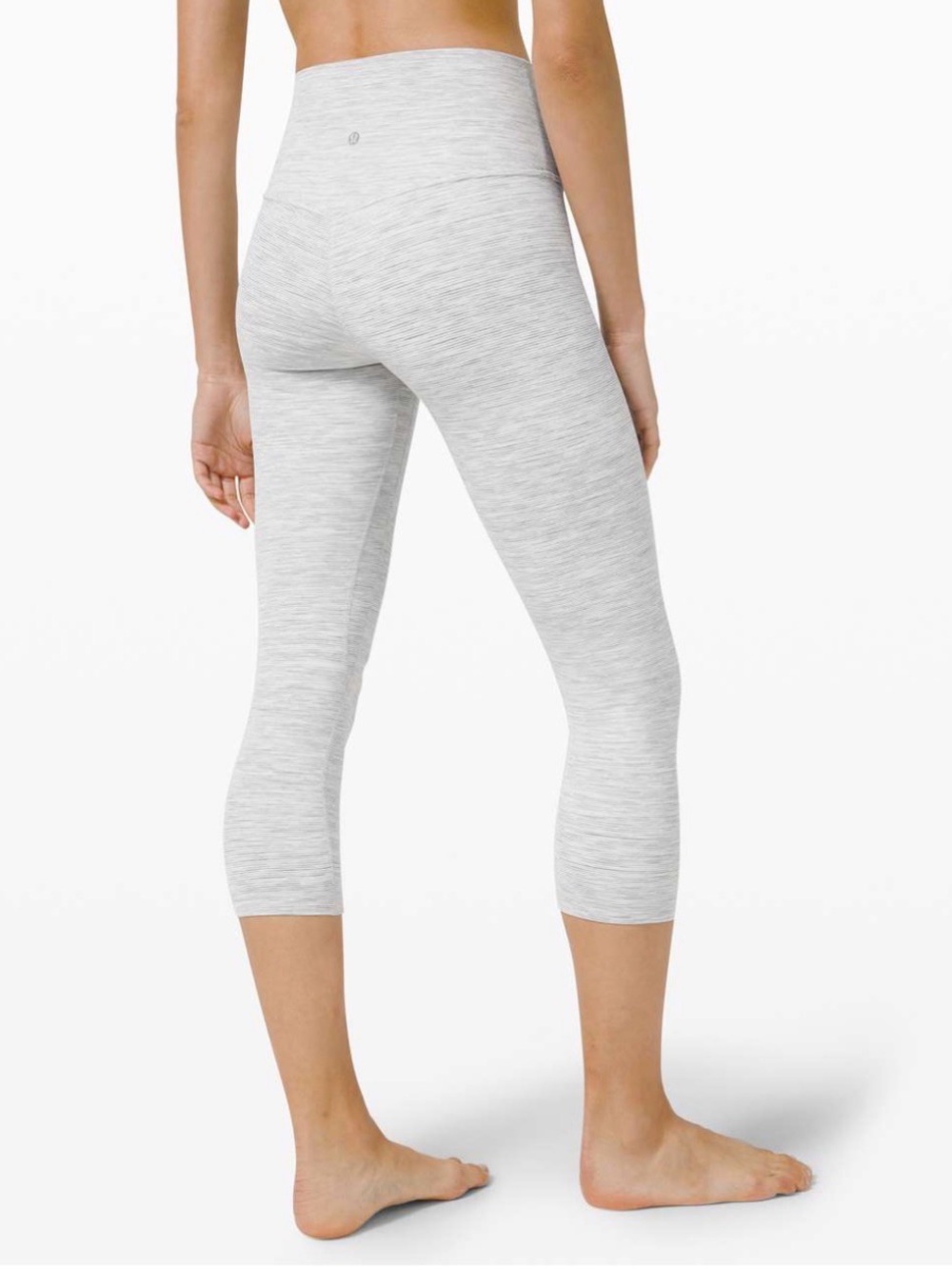 Lululemon Align Crop 21" Wee Are From Space Nimbus Battleship Heather White Sz 2